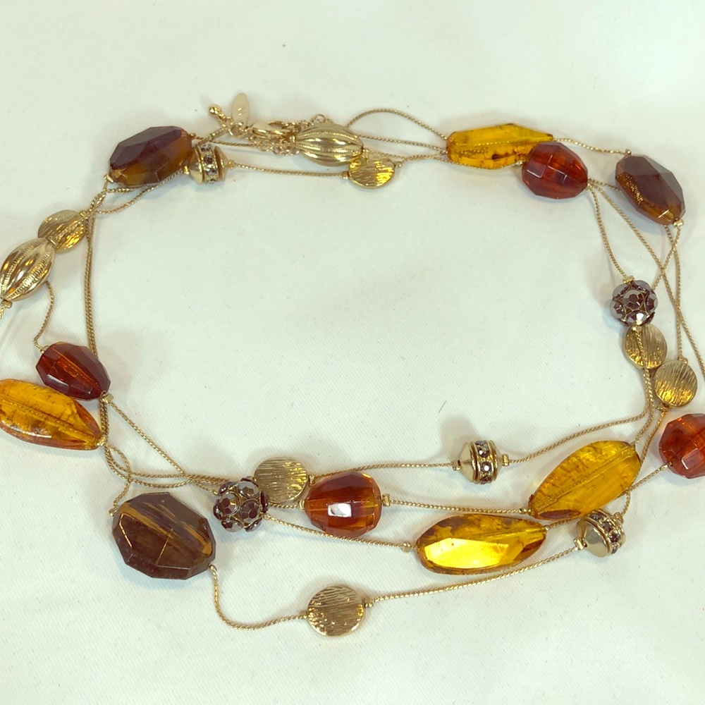 48” NY&CO bohemian summer bead necklace